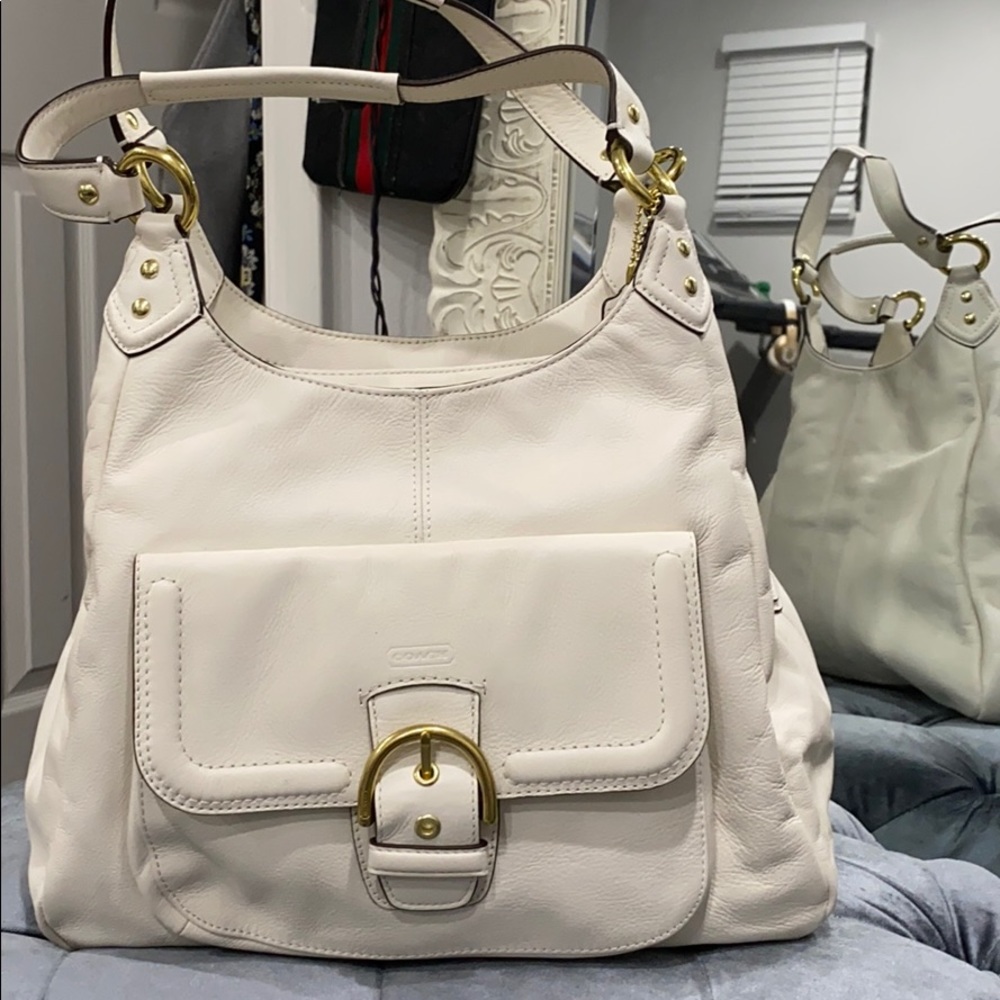 Leather coach purse
